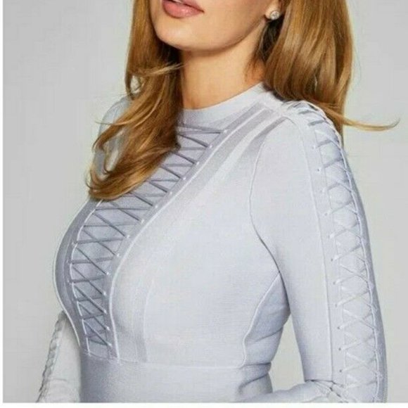 GUESS By Marciano Corset Detail Bandage Dress sz L - Picture 4 of 13